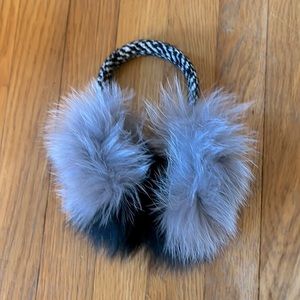 Eugenia Kim grey black fur ear muffs